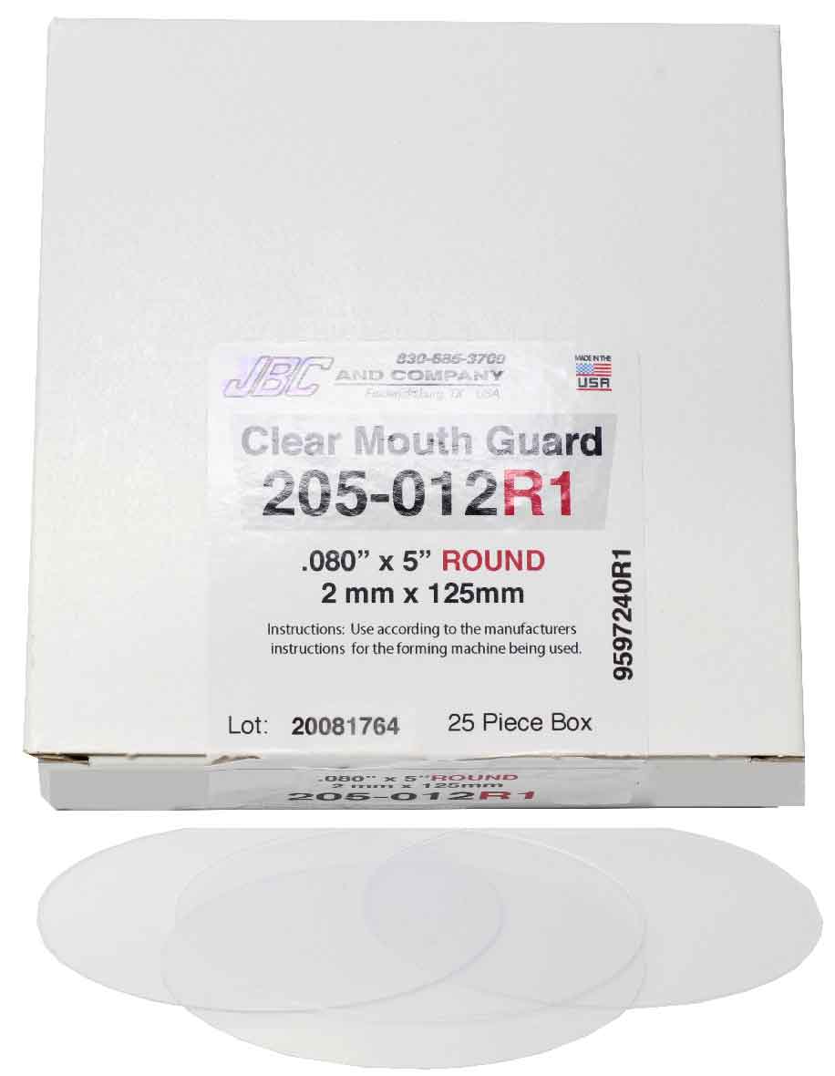 205-012R1: .080 x 5' Clear Soft EVA MG Material - Round