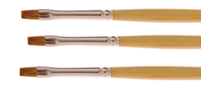 904-2: Brushes - Flat Red Sable