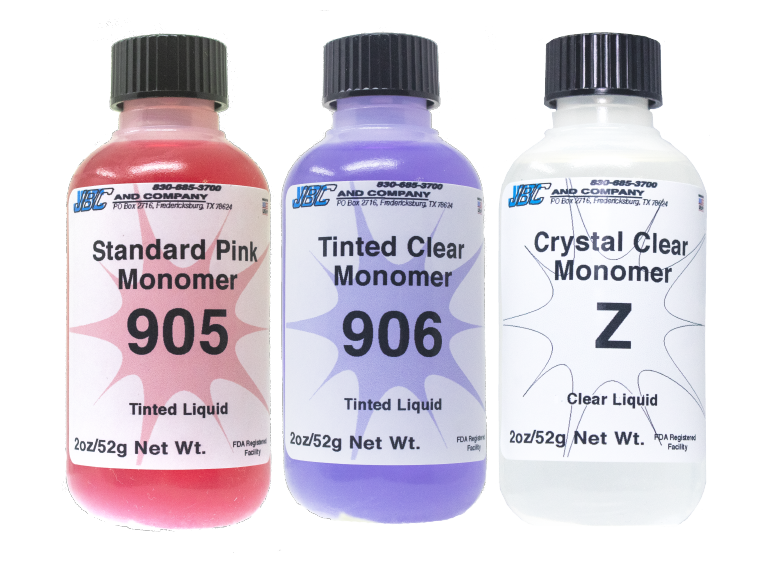 CLEAR MONOMERS:  Z-Clear; 905-Pink; 906-Tinted Clear