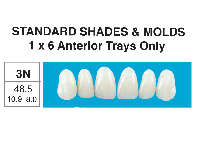 STANDARD SHADES--Upper 1x6 Anteriors Only