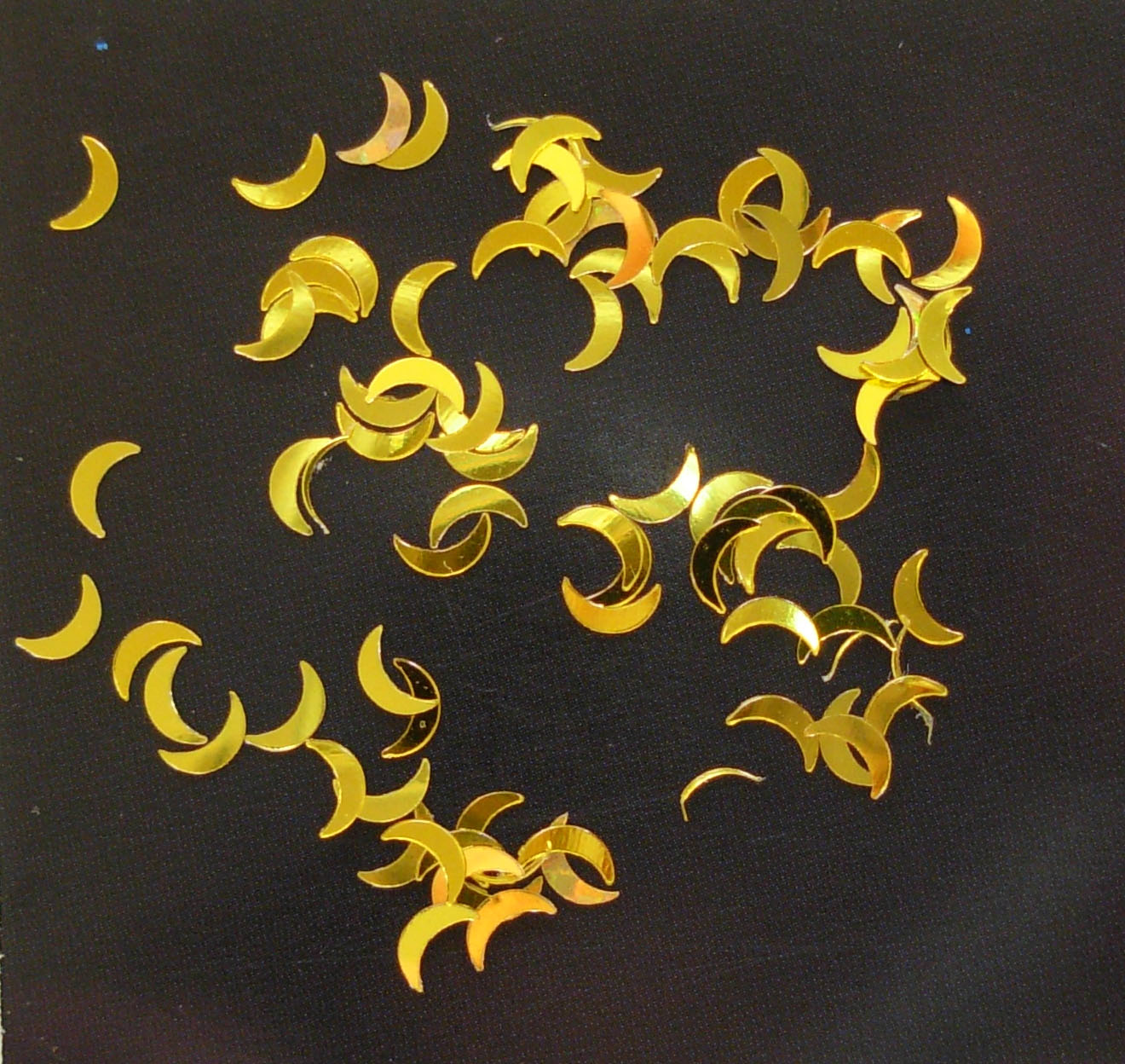 1111: Gold Crescent Moons Micro Confetti