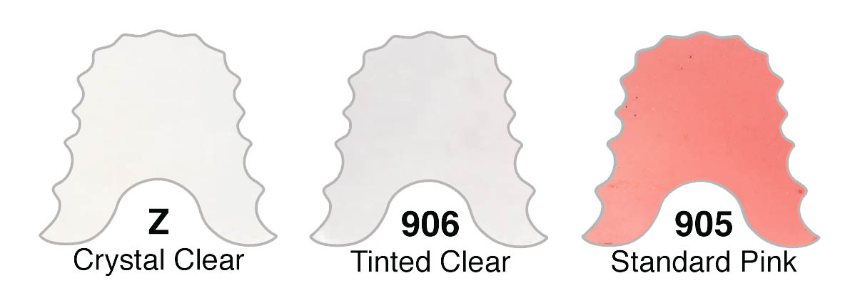 CLEAR MONOMERS:  Z-Clear; 905-Pink; 906-Tinted Clear